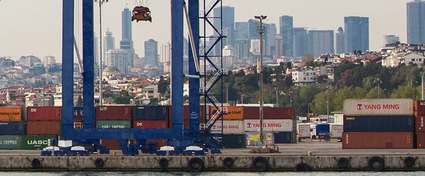 containers Haydarpasa Port Istanbul Turkey